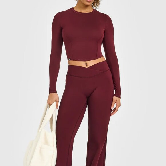 NWT Oner Active Mellow Soft Mid Long Sleeve Top in Rosewood - Size Small - Picture 2 of 6